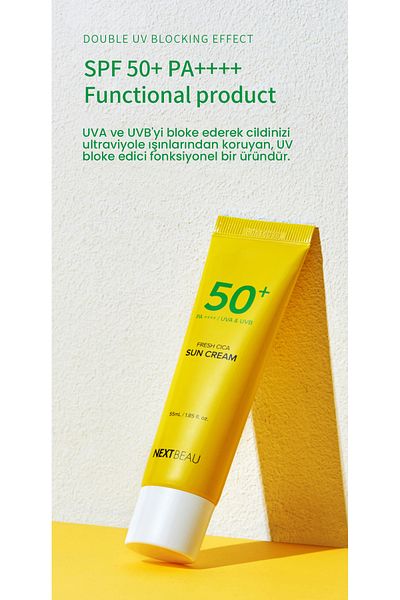 NEXTBEAU Korean Cosmetics Anti-Acne Brightening Cica Sunscreen Spf 50 Pa