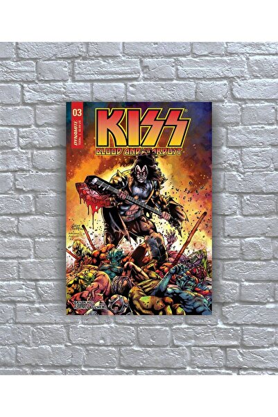 icase Poster al trupei Kiss, copertă album, tablou din lemn