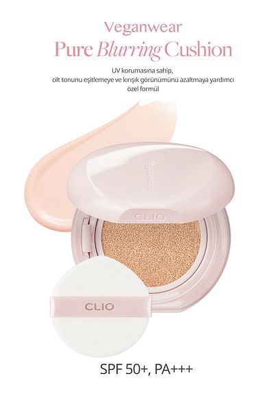 CLIO Clio Veganwear - Vegan Cushion with Blur Effect, Pure Blurring + Refill Spf50+ Pa+++, 2 Lingerie Set
