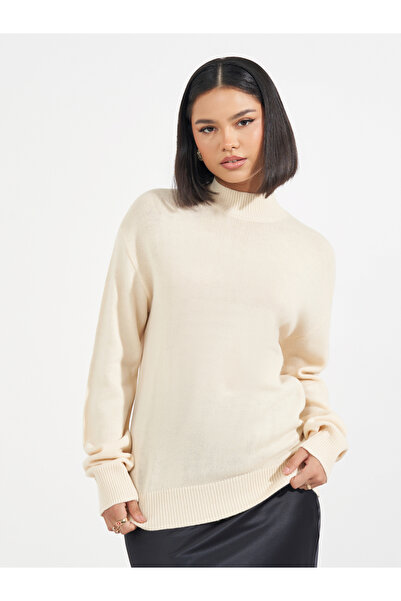 Styli Regular Fit Regular Length High Neck Sweater