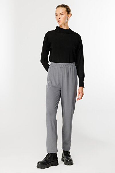 accort Beli Lastikli Modal Eşofman Altı - GRİ