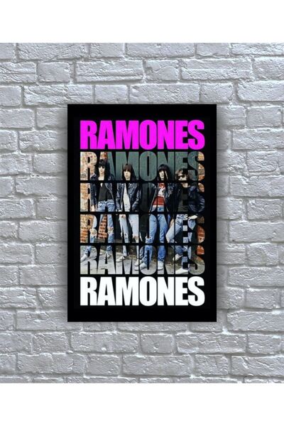 icase Ramones Μουσικό συγκρότημα Αφίσα Εξώφυλλο άλμπουμ Ξύλινος πίνακας ζωγρα...