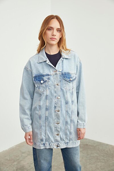 Zühre Denim Blue Oversize Jacket - C-0104