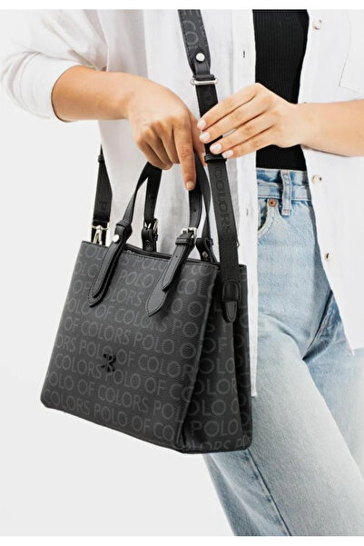 eflanmoda Polo of colors siyah  el ve omuz çantası ölçüler 22 x 27