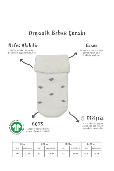 Bistyle 2-Piece Polka Dot and Non-Slip Towel Socket Baby Socks - Seamless Organic