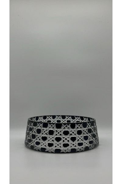 CS Home Design Patterned Wicker Glass Bowl