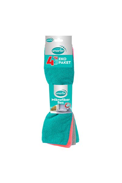 SMARTER Set of 4 Microfiber Cleaning Cloths