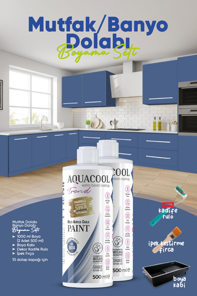 Aquacool Trend Mutfak Dolabı Boyama Seti / Banyo Dolabı Boyama Seti