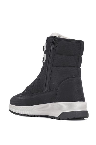 ALTUNTAŞ Γυναικείες - Κορίτσια - Unisex Winter Furry Zippered Ανατομική Σόλα Χειμερινές Μπότες - Black Ice (WINTER SLIPPERS HE