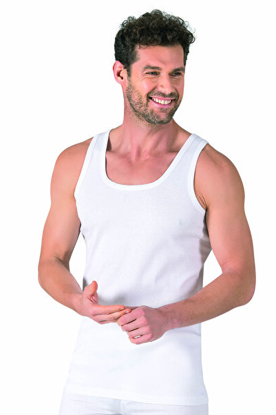 ÖZKAN underwear Özkan 11406 Men's Athlete - 100% Cotton, Rib Flexible, Comfortable Thick Strap