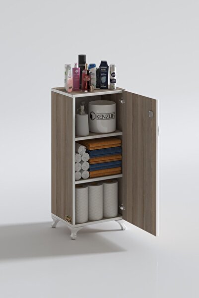 Kenzlife Mutfak Dolabı Zehra 088*030*032 Crd Kilitli Tekerlekli Banyo Evrak Ofis Kitaplık Ayakkabılı