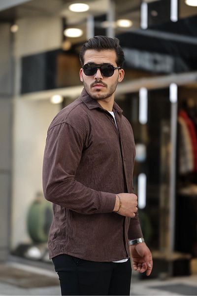 Valiberta Men's Corduroy Shirt - Brown