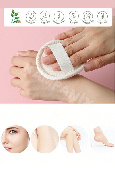 KAMPANİX 100% Natural Pumpkin Fiber Facial Peeling Pouch - Removes Acne and Blackheads 9X9Cm