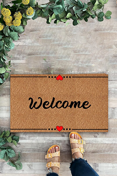 KARMAT Welcome Paspas, Διακοσμητικό χαλάκι πόρτας για εσωτερικούς και εξωτερι...