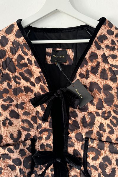 MAGARDE Leopard Quilted Coat - Black