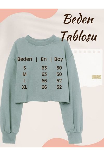 MOONBULL Women's Crop Sweatshirt - Elastic Waist