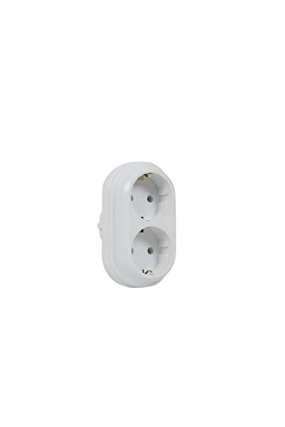 Mutlusan Olimpia Double Grounded Plug-Socket (Straight Type White)