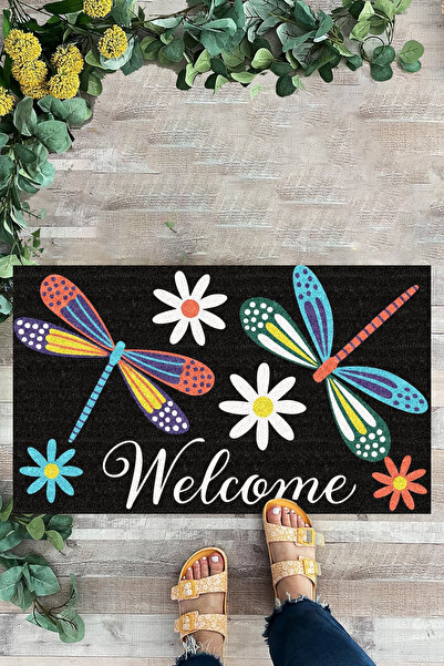 KARMAT Χαλάκι με σχέδιο πεταλούδας, χαλάκι εσωτερικής και εξωτερικής πόρτας