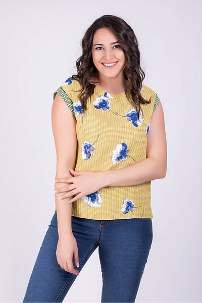 MYLİNE Βιτριλέ Casual Μπλούζα