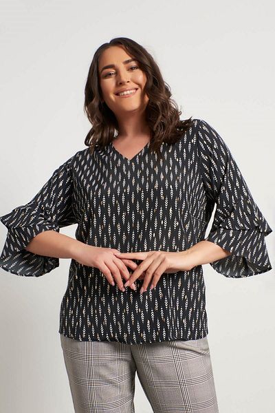 MYLİNE Blouse with Flounce Sleeves