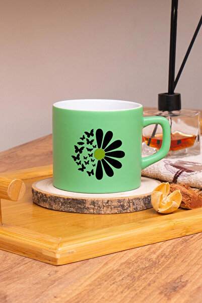 Seraclass Papatya Tasarım Renkli Nescafe Fincanları