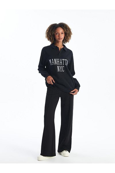LC Waikiki Pantaloni de trening pentru femei XSIDE cu talie elastică, drepte, cu picioare largi