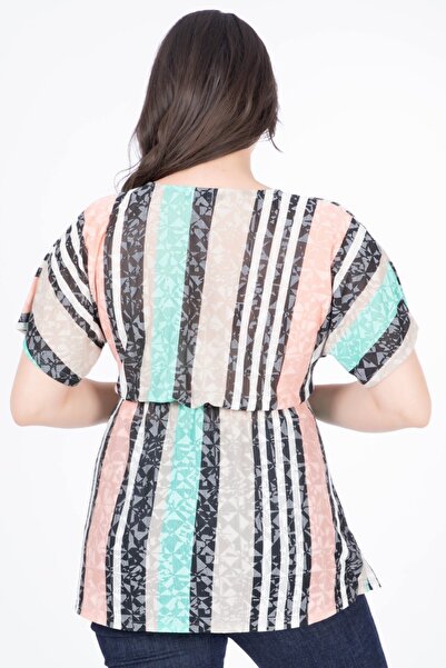 MYLİNE Anvelop Çizgili Bluz