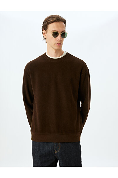 Koton Πουλόβερ Crew Neck Basic Cotton Blended Oversize