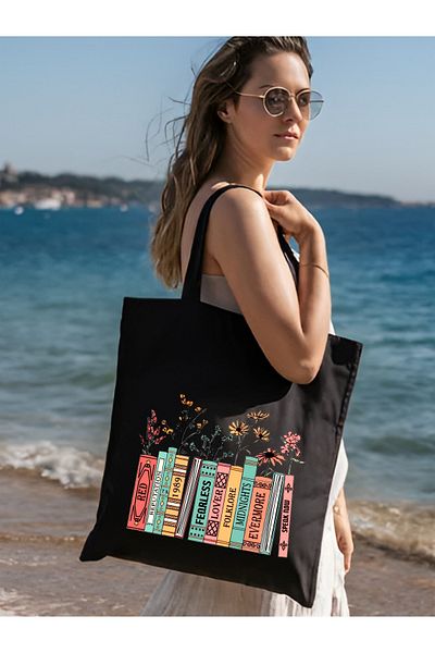 Cemira Album negru Taylor Swift - Geantă de pânză și geantă de tote