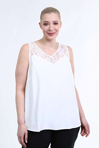 MYLİNE Bluză fără mâneci cu dantelă