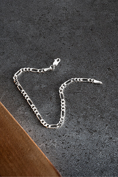 Silvano Jewelry 925 Ayar Gümüş Erkek Gurmet Zincir Bileklik
