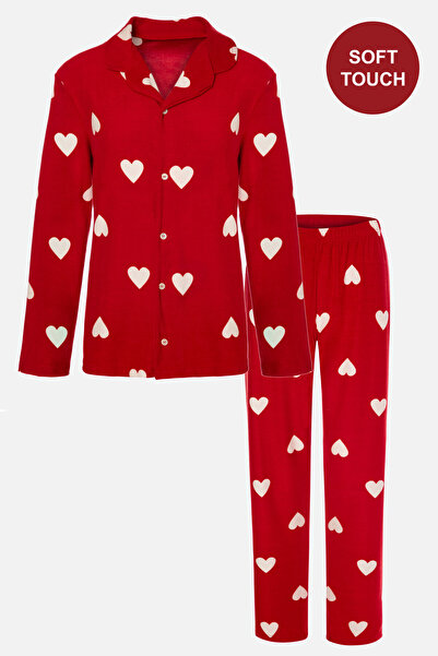 koza iç giyim Γυναικείο σετ πιτζάμες με μακρυμάνικο πουκάμισο με λαιμόκοψη σε...