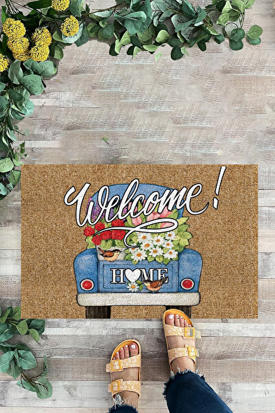 KARMAT Car Pattern, Floral Pattern, Interior and Exterior Decorative Door Mat