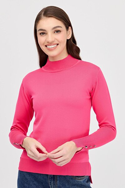 accort Yarım Balıkçı Basic Triko Kazak-FUJYA