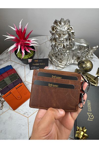 Garniy Дамски портфейл с цип от естествена кожа 1541