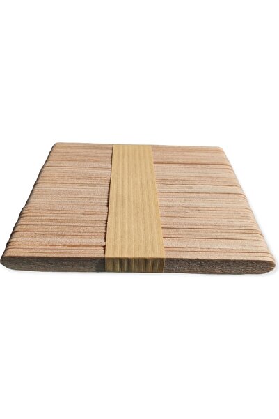 Polin Naturel Ahşap Dil Çubuğu (Abselang) İnce 50'li Paket