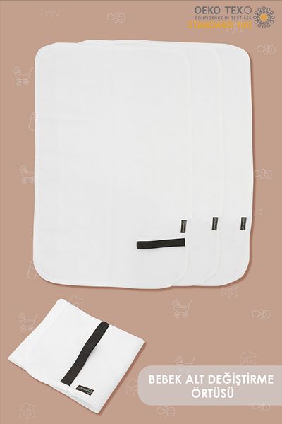 mordesign White 3-Piece Basic Series - Baby Mattress Covering and Liquid-Proof Mattress Changing Care Cover