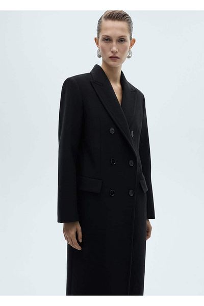 MANGO Woman Double-breasted wool coat