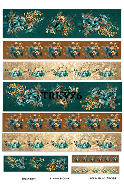 LİNEART Lineart Brass Decopage Paper No:Trkvz06