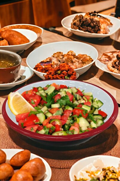 EMAYE TEZGAHI 4 Pieces 20 cm - Enamel, Pits and Soup Plates, Retro Deep Plate, Vegetable Slide