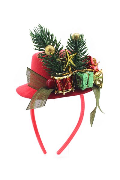Lora Wedding Christmas Themed Cute Red Color Party Hat with Gift Package and Drum