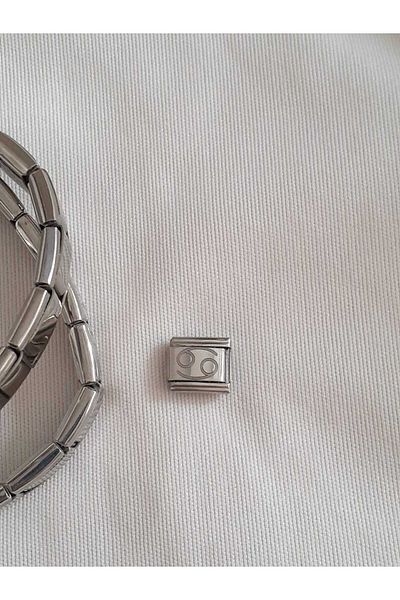 bijoux uniques Crab Zodiac Steel Italian Charm