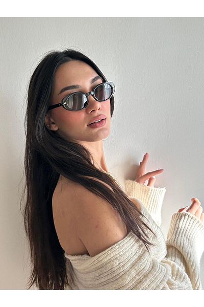 funeyes Cat Eye Brown Seldom Uv400 Organic Glass Small Slant New Season Sunglasses