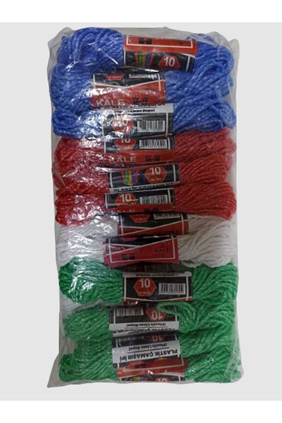 Findit Kale Plastic Clothesline 10 Meters 24 Pieces (2818)