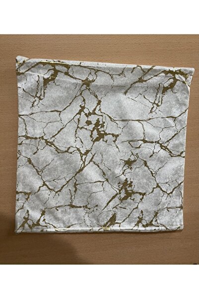 Tekstilsa Італійський оксамитовий білий чохол для подушки з золотим тисненням і блискучим плетінням, декоративна подушка, чохол для подушки