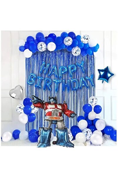 DÜVENCİ TİCARET transformers FOLYO BALONLU HAPPY BIRTHDAY BALON SET