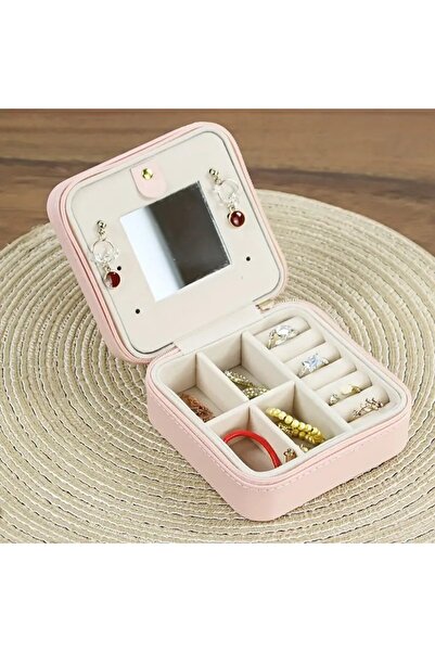 DEKORANLA Κομψό και φορητό κουτί οργάνωσης κοσμημάτων με καθρέφτη, βολικό με ...