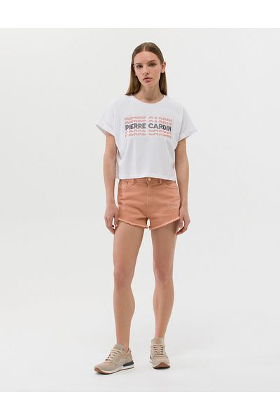 Pierre Cardin Brown Relaxed Fit Jean Bermuda Shorts 50262766 -Vr233