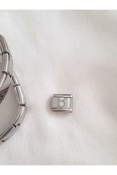 bijoux uniques Taurus Steel Italian Charm