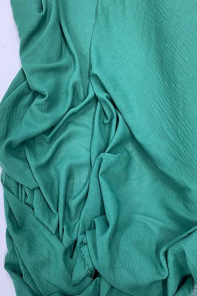 Mu Art Linen Fabric - Organic Fabric - Curtain Fabric - Thin Linen - Fabric Cover for Clothes Dark Green